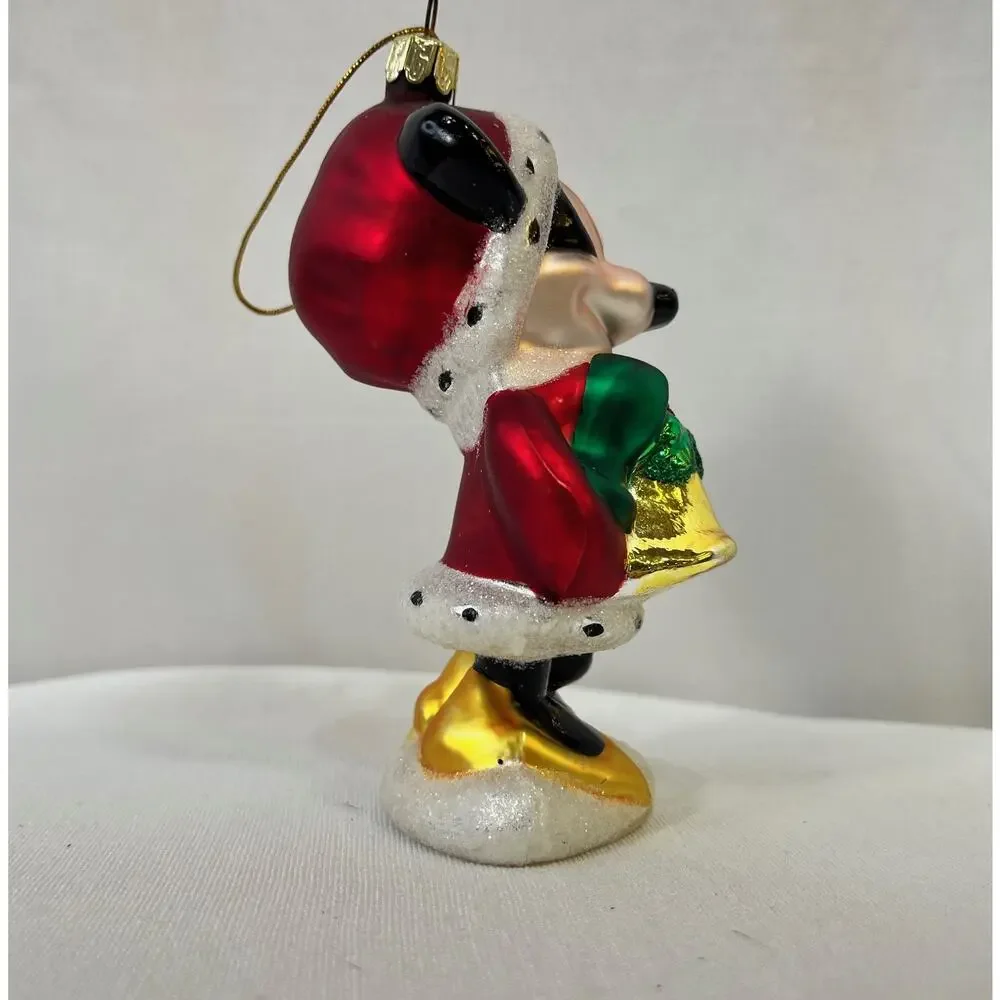 Minnie Mouse Christmas Ornament Glass Disney 2000 5